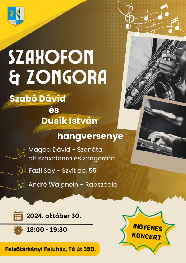 Szaxofon & Zongora - Szabó Dávid és Dusík István hangversenye