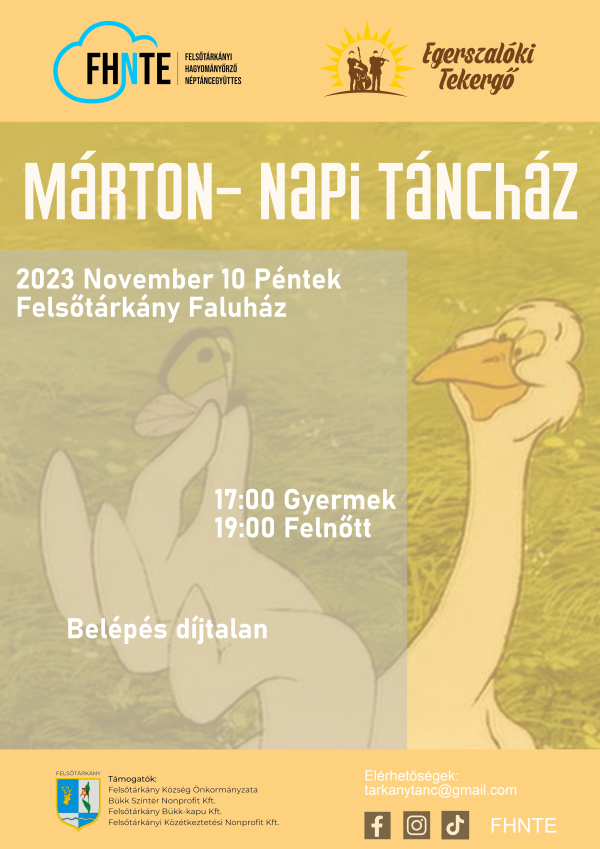 Márton-napi táncház a Felsőtárkányi Faluházban