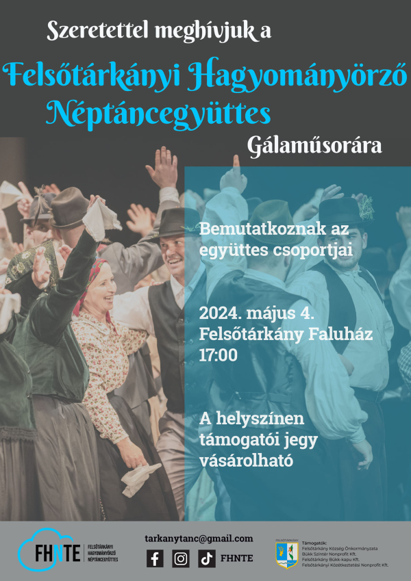 A Felsőtárkányi Hagyományőrző Néptáncegyüttes gálaműsora a Felsőtárkányi Faluházban