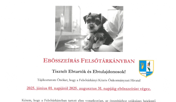 Ebösszeírás Felsőtárkányban