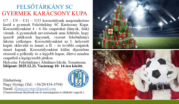 Felsőtárkány SC -  Gyermek Karácsonyi Kupa