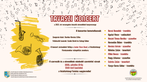 Tavaszi koncert - a Felsőtárkányi Általános Iskola és AMI növendékeinek hangversenye