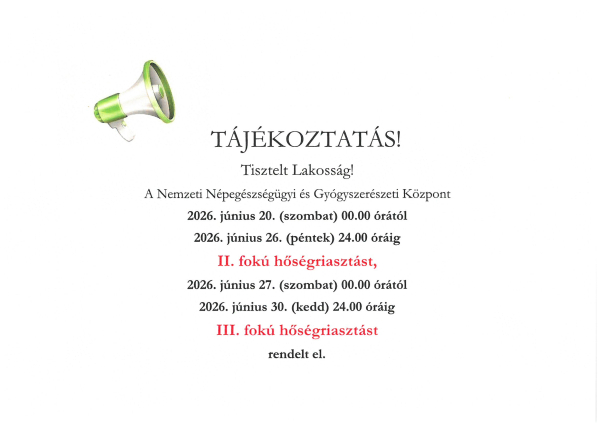 Hőségriasztás
